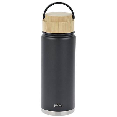 Additional Image 1 - a black and gold water bottle