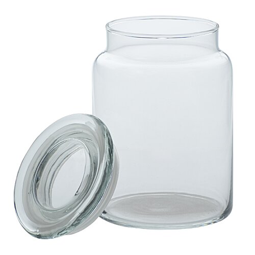 Additional Image 1 - a clear glass jar with a lid