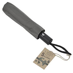 Additional Image 2 - a grey umbrella with a black handle