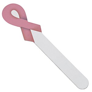 Additional Image 1 - a white and pink ribbon on a white background