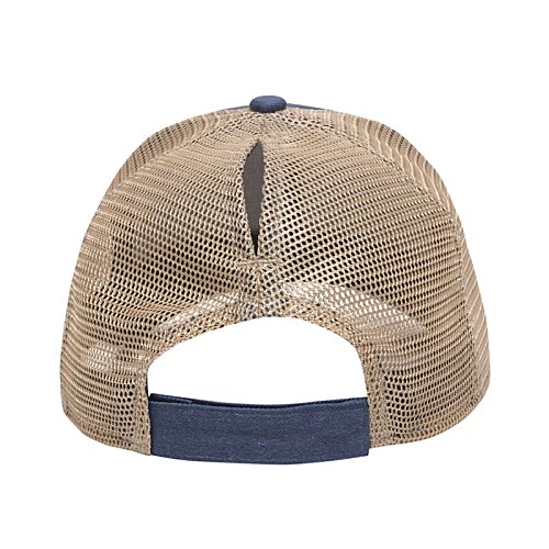 Additional Image 1 - a brown hat with a blue band