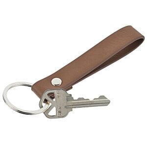 Additional Image 2 - a key chain with a leather strap