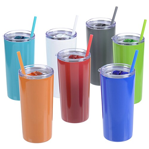 Additional Image 3 - a group of colorful drinks with straws