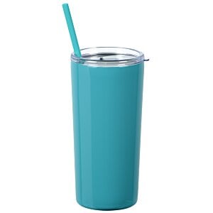 Additional Image 1 - a blue cup with a straw