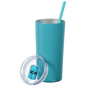 Additional Image 2 - a blue cup with a straw