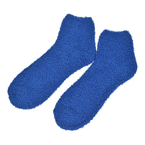 Additional Image 1 - a pair of blue socks