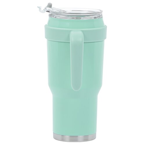 Additional Image 2 - a green and silver tumbler