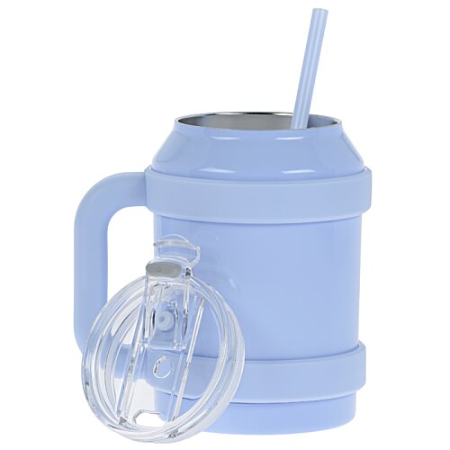 Additional Image 4 - a blue mug with a straw and a clear ball