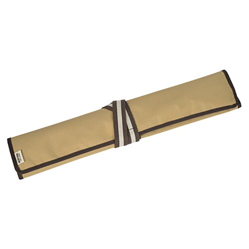 Additional Image 1 - a brown rectangular object with metal clasps