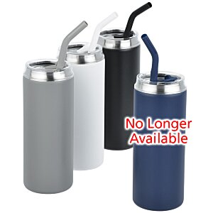 Additional Image 2 - a group of metal containers with straws