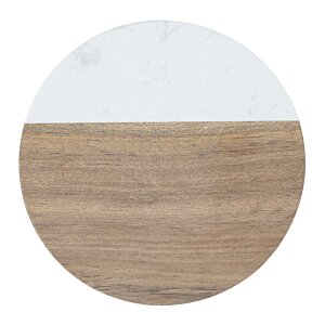 Additional Image 1 - a white circle with a brown surface