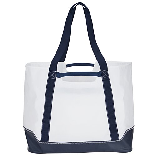 Additional Image 3 - a clear plastic bag with a black handle