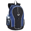 a blue and black backpack