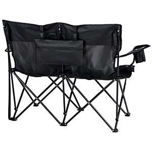 Additional Image 4 - a black folding chair with a black cover