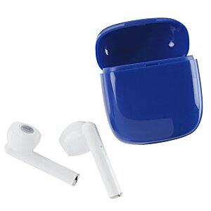 Additional Image 2 - a blue case with a white earbuds