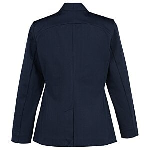 Additional Image 1 - a back view of a black jacket