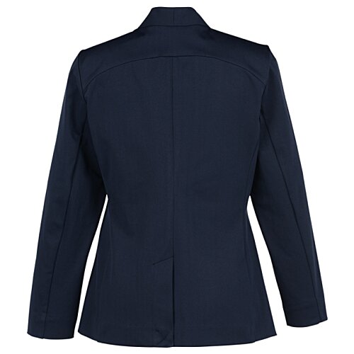 Additional Image 1 - a back view of a black jacket