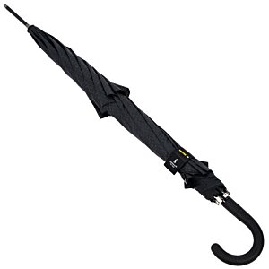 Additional Image 1 - a black umbrella with a curved handle