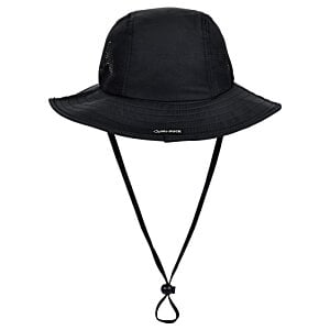 Additional Image 2 - a black hat with a strap