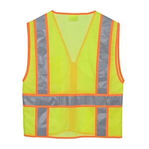 Additional Image 2 - a yellow reflective vest with reflective stripes