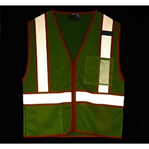 Additional Image 3 - a green vest with white stripes