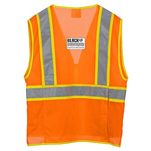 Additional Image 2 - a yellow reflective vest with grey stripes