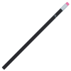 a black pencil with a pink eraser