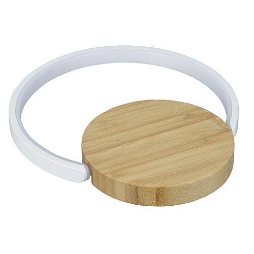Additional Image 2 - a round wooden object with a white band