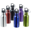 a group of colorful water bottles