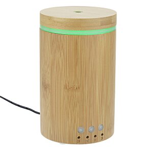Additional Image 5 - a wood cylinder with a green light