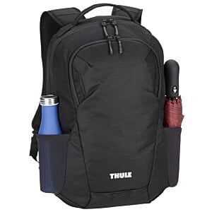 Additional Image 1 - a black backpack with a blue and red object