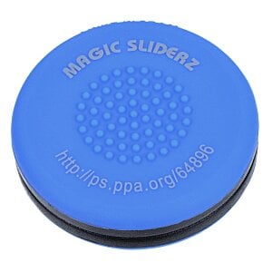 Additional Image 1 - a blue frisbee with silver text