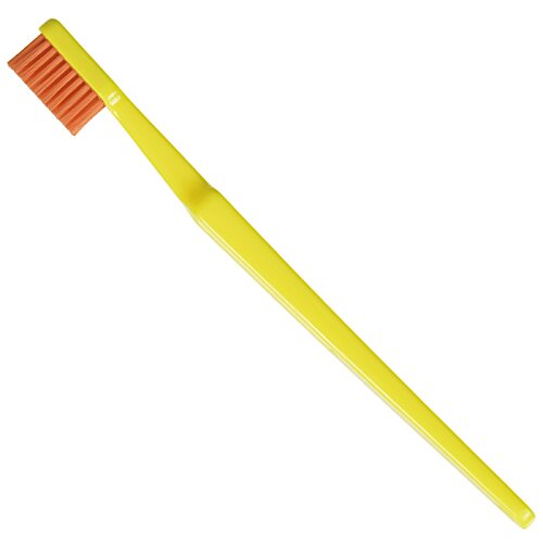 Additional Image 2 - a yellow toothbrush with orange bristles