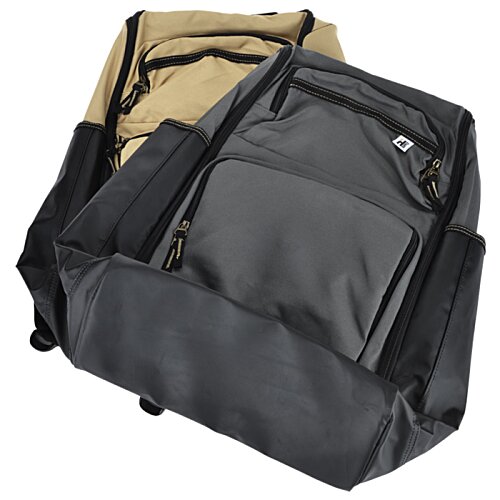 Additional Image 3 - a black backpack with a tan lining