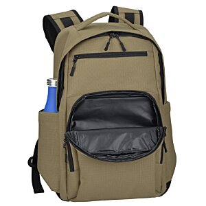 Additional Image 2 - a brown backpack with a black pocket