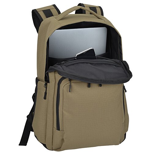 Additional Image 1 - a backpack with a laptop open