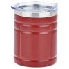 a red container with a lid