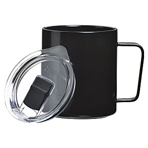Additional Image 1 - a black mug with a clear lid