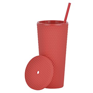 Additional Image 1 - a red cup with a straw and a spoon