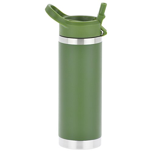 Additional Image 3 - a green and silver tumbler