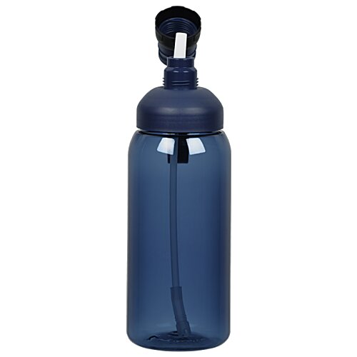 Additional Image 1 - a blue water bottle with a black handle