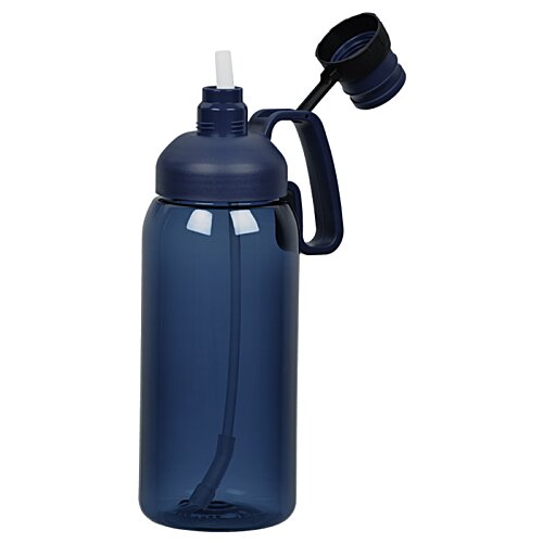 Additional Image 2 - a blue water bottle with a cap