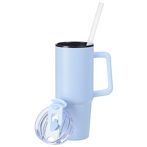 Additional Image 4 - a blue mug with a straw