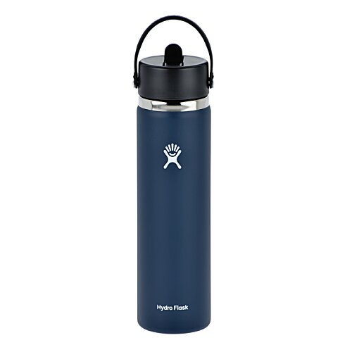 Additional Image 3 - a blue water bottle with a black cap