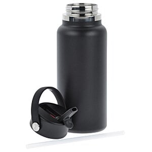 Additional Image 4 - a black water bottle and headphones