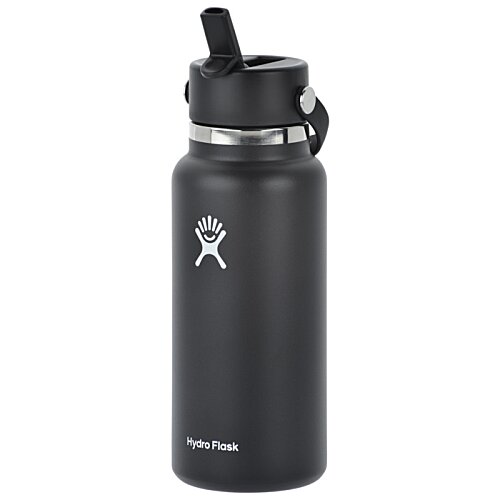 Additional Image 2 - a black water bottle with a straw