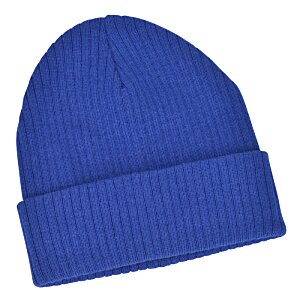 Additional Image 2 - a blue knit hat on a white background