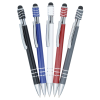 a group of pens in a row