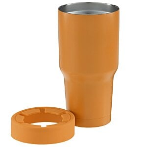 Additional Image 1 - an orange tumbler with a ring