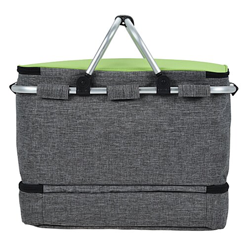 Additional Image 2 - a grey and green basket